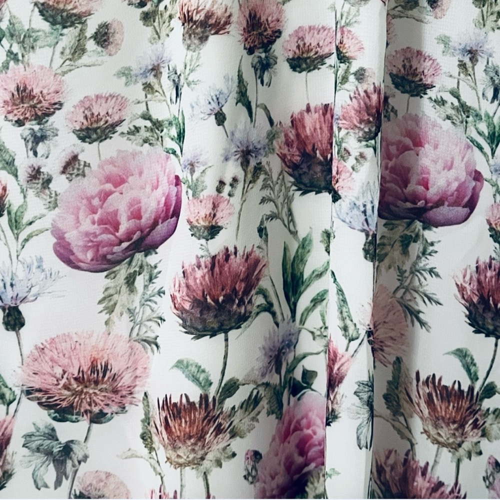 Ted Baker London White and Pink Floral Long Sleeve Dress - Picture 6 of 8